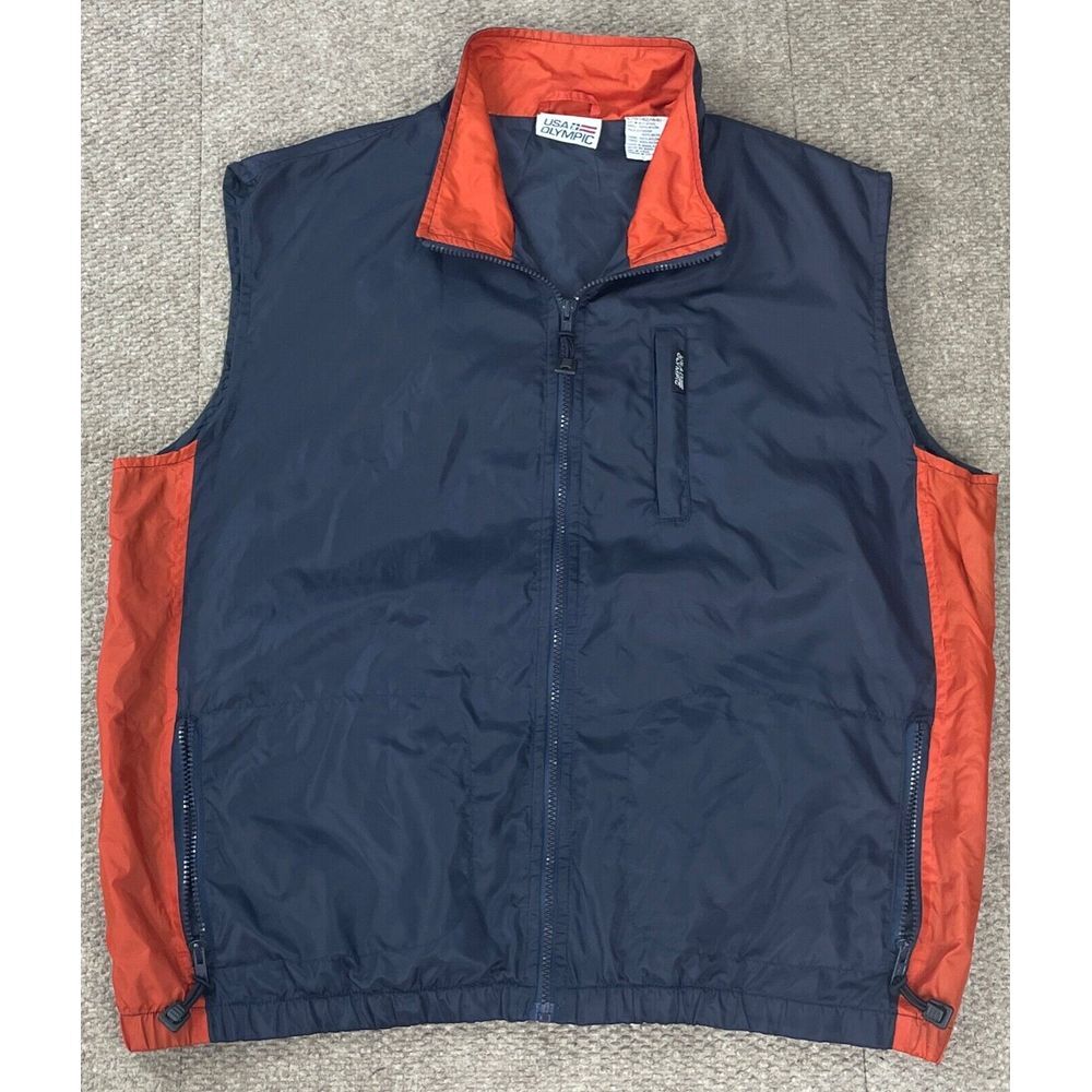 USA Olympic‎ Unisex Multicolored Full Zip Vest Size Large